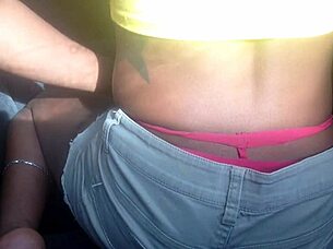 Masturbating in My Car with Ebony Teasing!