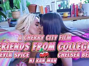Jeyla and Chelsea Share Huge Cock For Facial