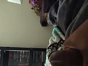 jay strokes his big black cock until he shoots a huge cumshot