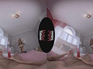 Virtual Taboo Handjob POV With Shaved Blonde 😏