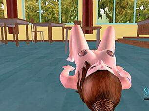 An animated 3d cartoon porn video - beautiful teen 18+ girl giving sexy poses