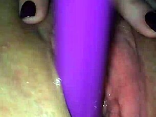 Wet wife pleasures herself lesbianly