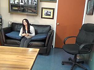 Samantha ann goes through a casting interview that turns into fucking