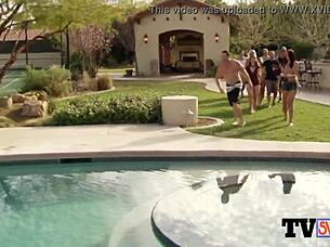 i join a kinky couple for blowjobs and oral fun in the pool with swingers