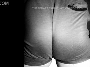 Thicc White Girl Flaunts Curvy Big Ass In Close Up Homemade