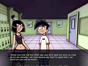 Danny Phantom in Amity Park flashing goth tits.