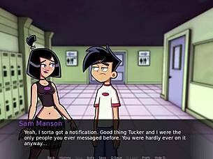 Danny Phantom in Amity Park flashing goth tits.