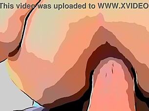 In this cartoon, a stranger enters the mother's house, moves her panties aside, and fucks her ass without permission