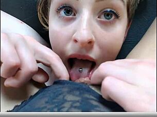 Cute lesbians lick pussy on live cam show