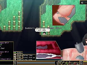 In Wings of Roldea, goblins encounter a virgin in this anime game.