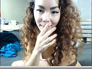 Cute lesbians lick pussy on live cam show