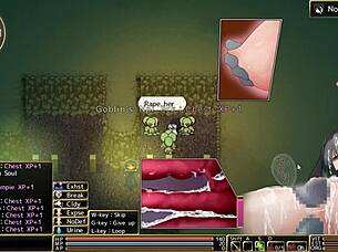 In Wings of Roldea, goblins encounter a virgin in this anime game.