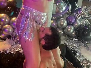 i suckt the sexiest dancer's cock at the party - sara blonde and duncan saint