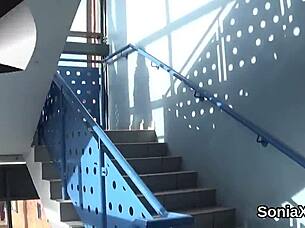 Gill Ellis shows huge tits in lingerie, but is it tight?