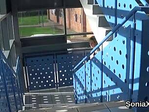 Gill Ellis shows huge tits in lingerie, but is it tight?