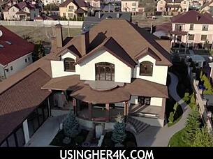 usingher4k - sexy secretary banged by boss in cabin while reading contract harper red and quinn waters