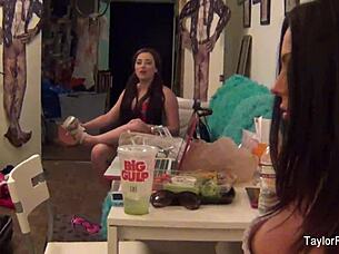 Taylor Vixen in Lesbian Behind-the-Scenes Action