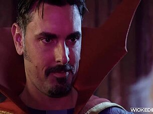 Kenzie Taylor rides big tits in parody scene!