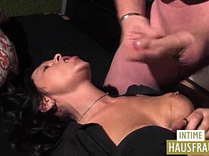 The German MILF with piercing enjoys a high definition encounter.