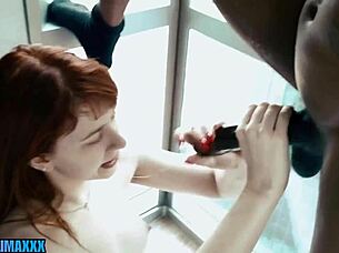 hungry teen hannah grace deepthroats druff's big black cock