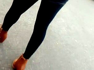 wow, tempting milf asses in public outdoor masturbation scene!