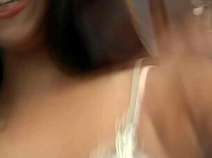 horny chick's titty fuck blowjob