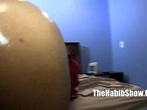 Thick newbie gets sloppy on hairy worker?