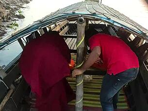 Bengali Girl In Red Saree Enjoys Outdoor Doggystyle Sex