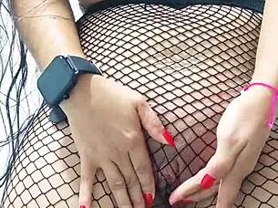 The seductive latina builds up to an intense orgasm, teasing every moment