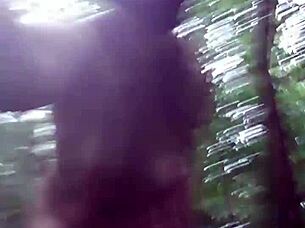 Françoise gets wild in the woods with some bdsm fun