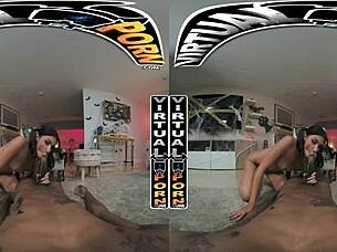 adorable babes riding in virtual reality compilation