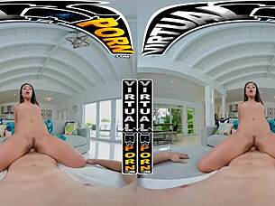 adorable babes riding in virtual reality compilation