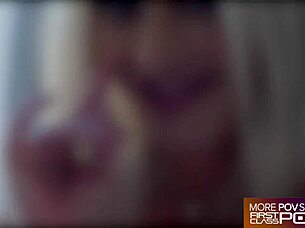 Busty Blonde Linzee Ryder's Titty Fuck And Blowjob In Lingerie