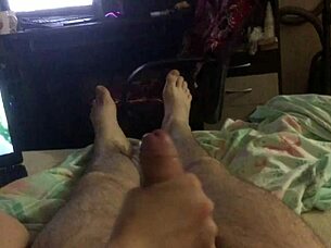 Teen 18+ Delivers Intense Spit Handjob with Saliva