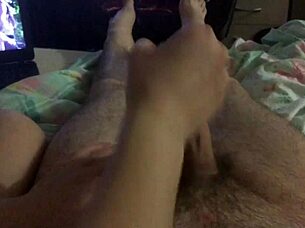 Teen 18+ Delivers Intense Spit Handjob with Saliva