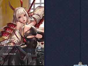 rin moans, squirts from fingering