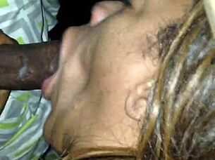 buttah's sloppy deepthroat contrasts with big black cock