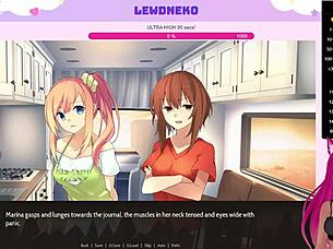 Vtuber Lewdneko Plays Highway Blossoms Dating Game With Cute Hentai