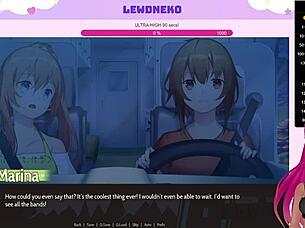 Vtuber Lewdneko Plays Highway Blossoms Dating Game With Cute Hentai