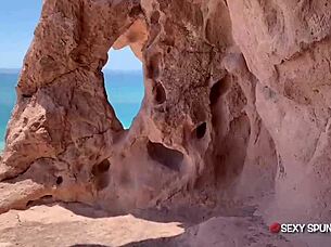 risky outdoor sex in mountain cave mexico