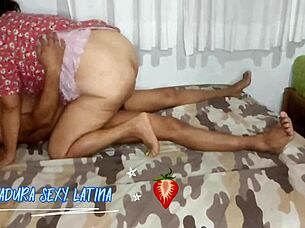 Latina MILF Gets Good Fuck And Blowjob, Begs For Cum In Mouth.