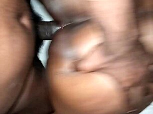 She gets extremely wet in her pussy when I fuck her big ass from behind passionately.