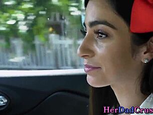 The stepdaughter teen 18+ latina gets fingerfucked by her stepfather.