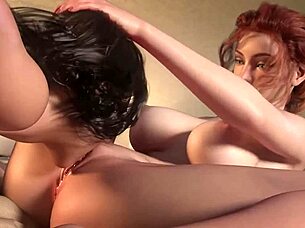 Hey, Clare and Diana dive into muff in Treasure of Nadia 2.