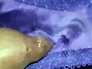 Cum in used panties of my mother