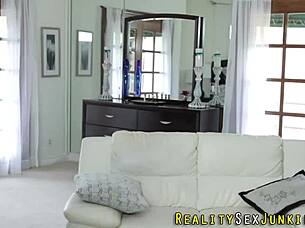 Real pornstar gets creampied in hardcore blowjob and big cock session