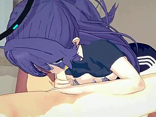 Wanna see Yuuka's thicc thighs in 3D hentai?