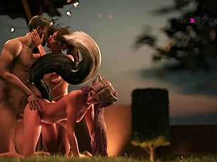 The Seven Realms - Atlus Fucks Kali And Kagome In Threesome