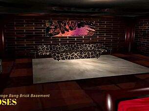 Exploring the grunge black market room in the brick basement