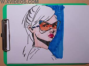 Quick Sketch With Copic Markers The Process Of Drawing A Portrait